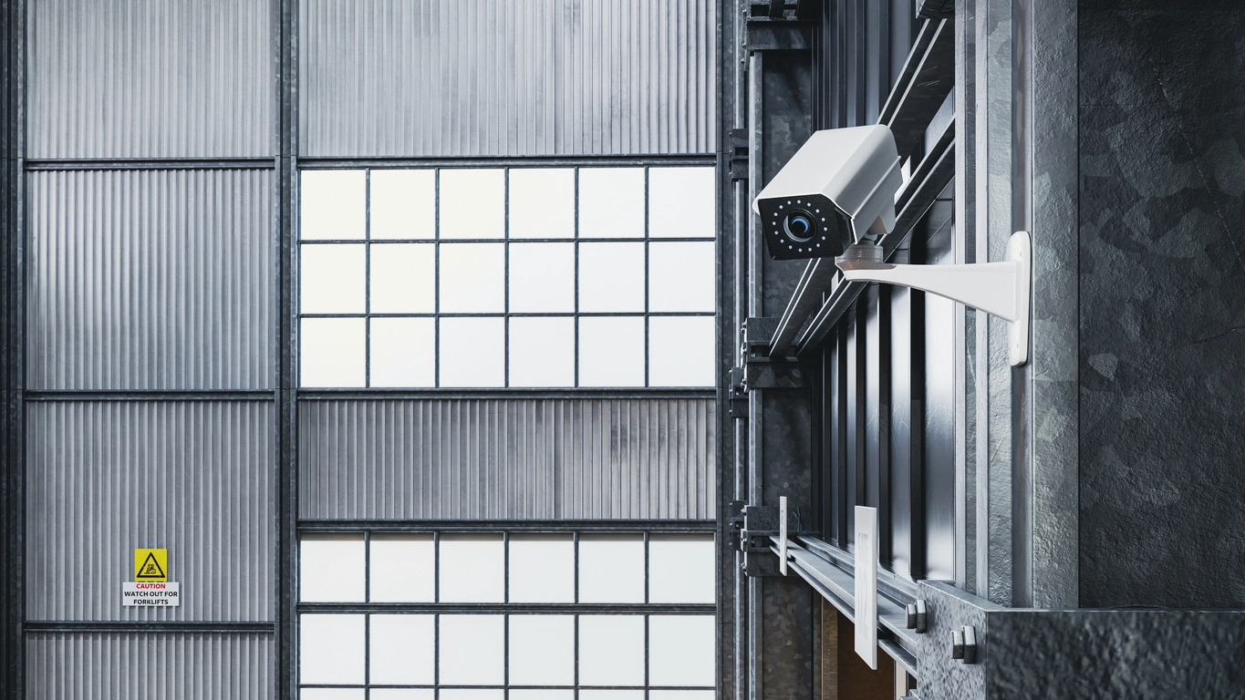 wide dynamic range security camera monitoring bright loading dock doorway