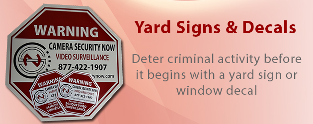 Surveillance Yard Signs and Decals