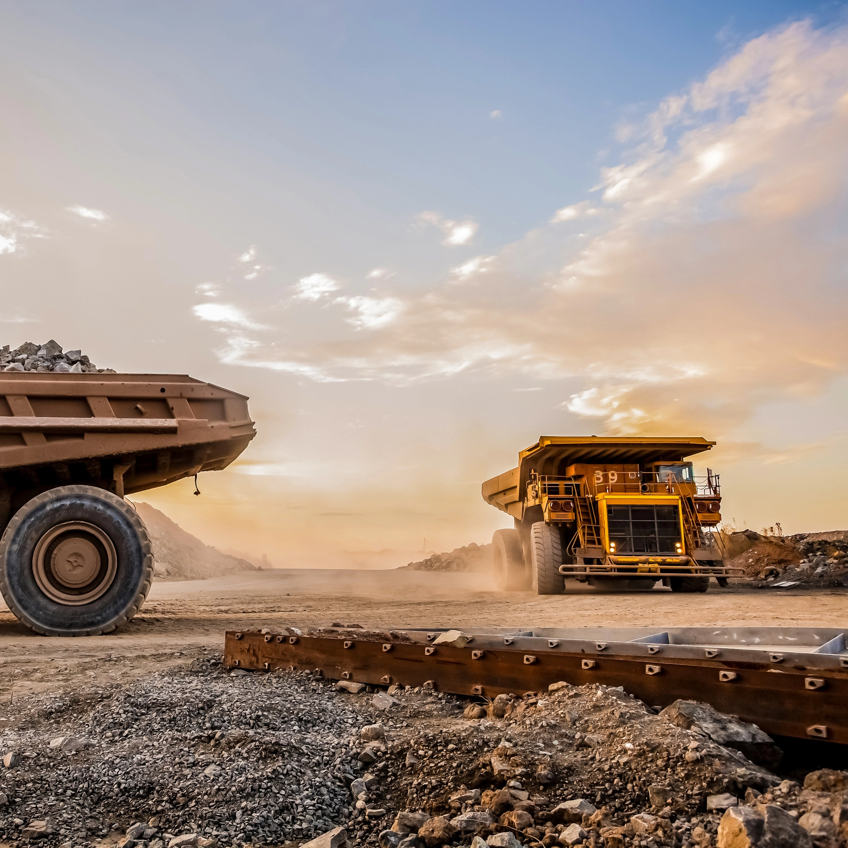 heavy equipment surveillance cameras at aggregate industry site