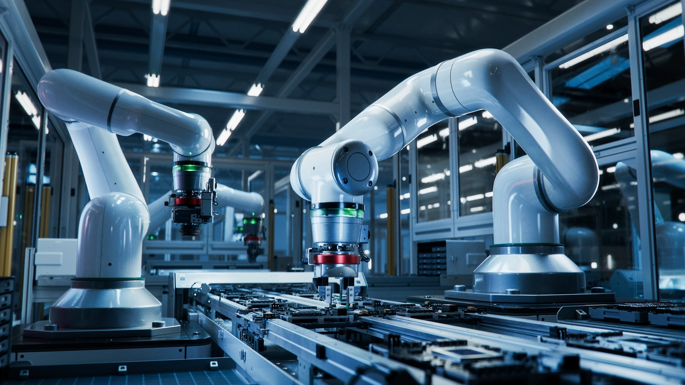 Industrial production area monitored for safety and operations