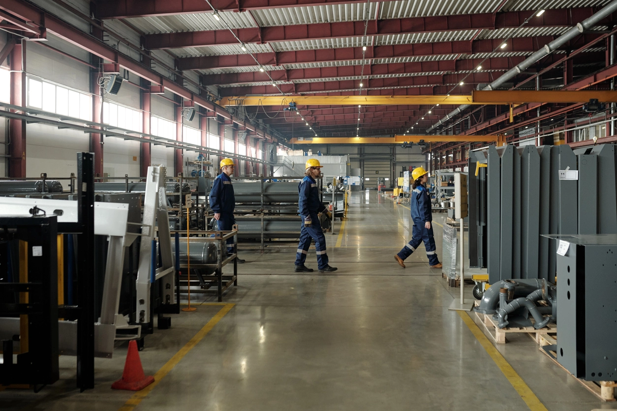Restricted manufacturing area monitored for equipment movement