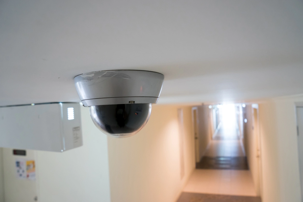 commercial office hallway cameras supporting specialized indoor sensor alerts