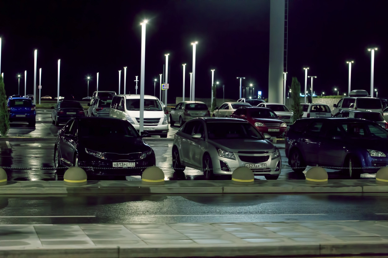 commercial parking lot monitored after hours