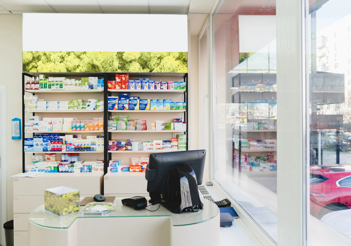 pharmacy prescription counter surveillance cameras
