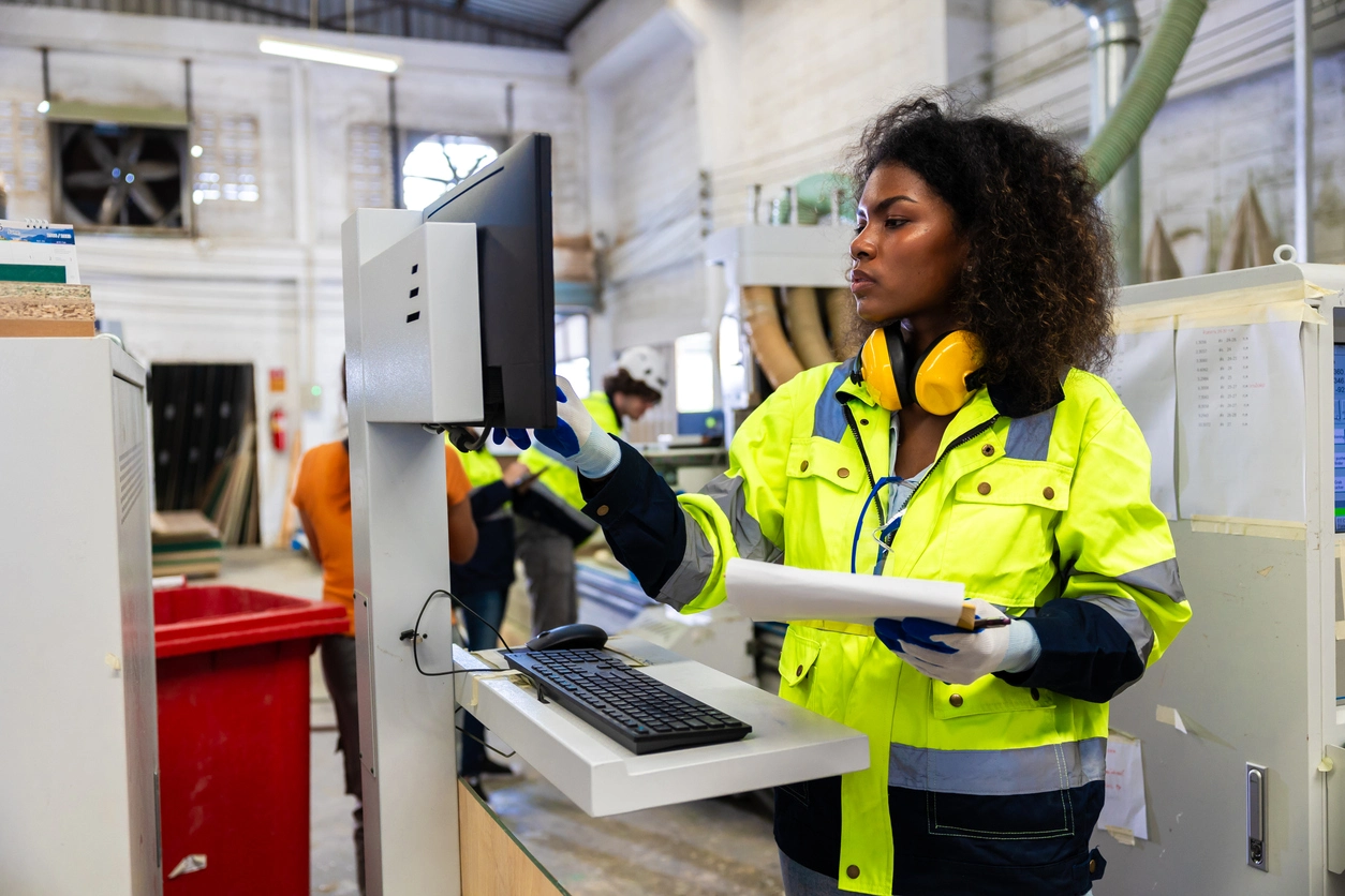 industrial facility remotely monitored for security and environmental conditions