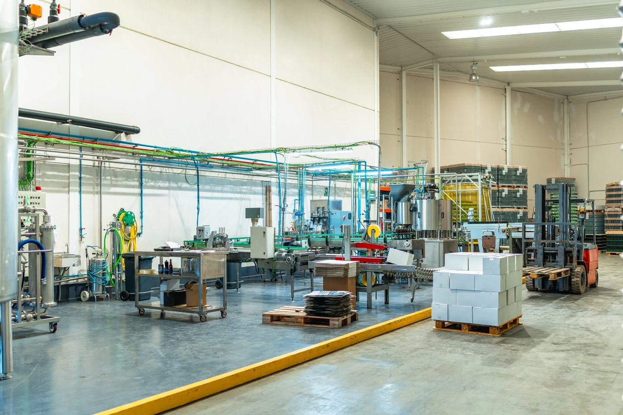 rubber factory surveillance cameras monitoring industrial production