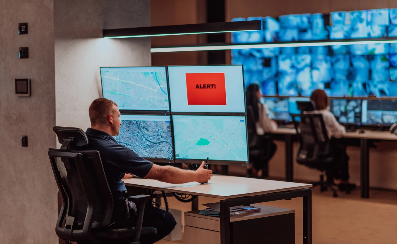remote commercial security camera monitoring across multiple locations