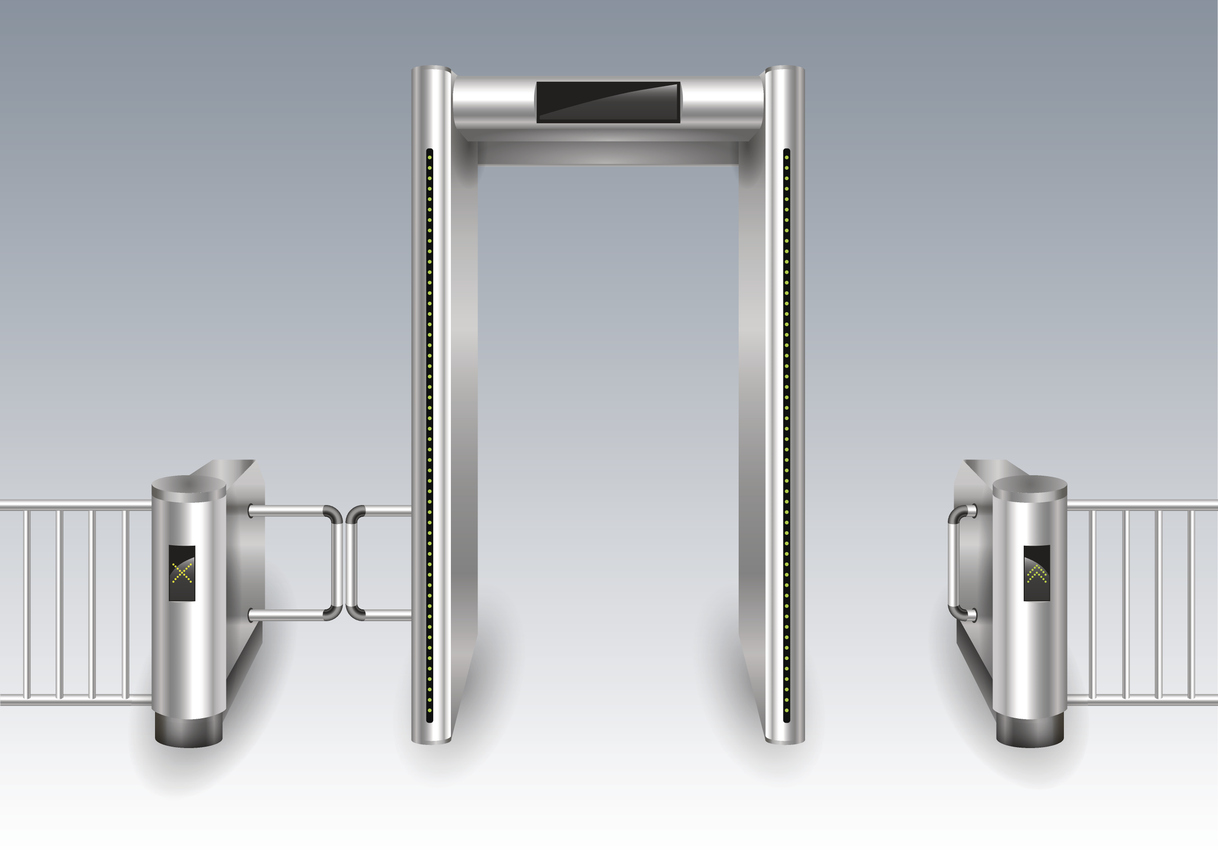 Portable metal detector screening lane