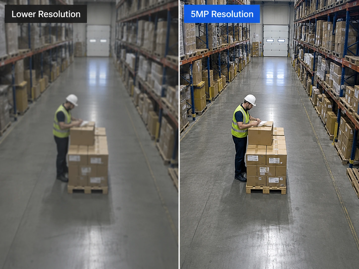 5MP security camera resolution comparison for commercial surveillance footage