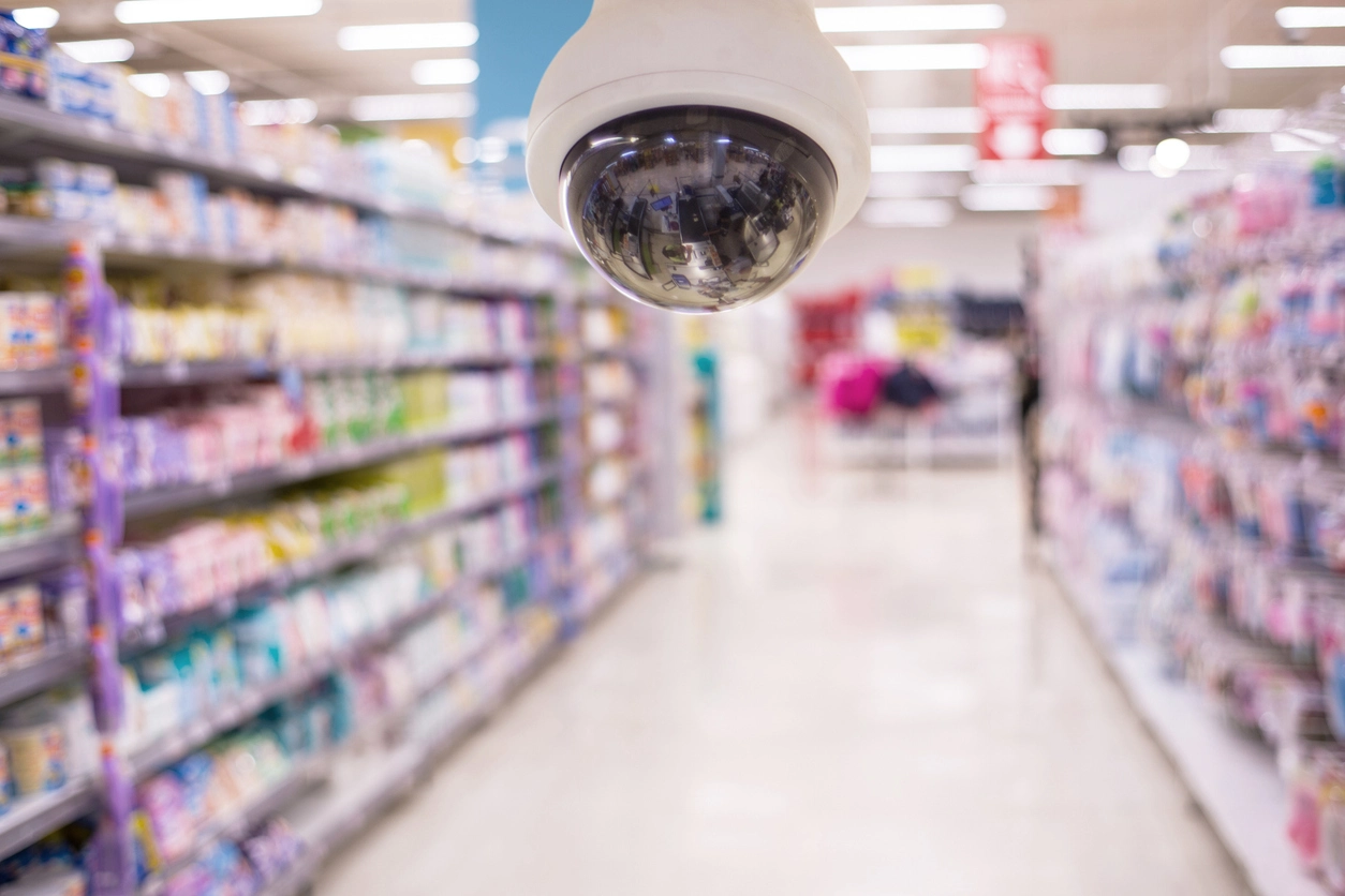 5MP security camera monitoring retail store sales floor