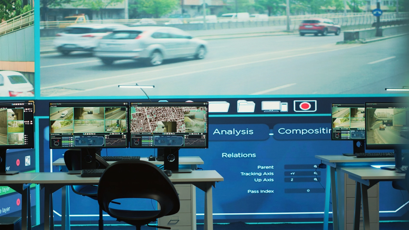 AI video analytics classifying people and activity in a commercial facility