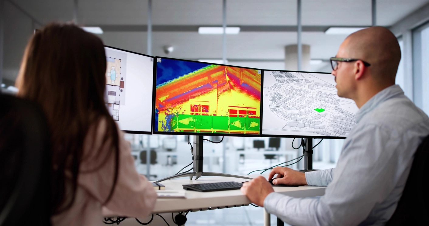 Video analytics dashboard displaying commercial heat-map data