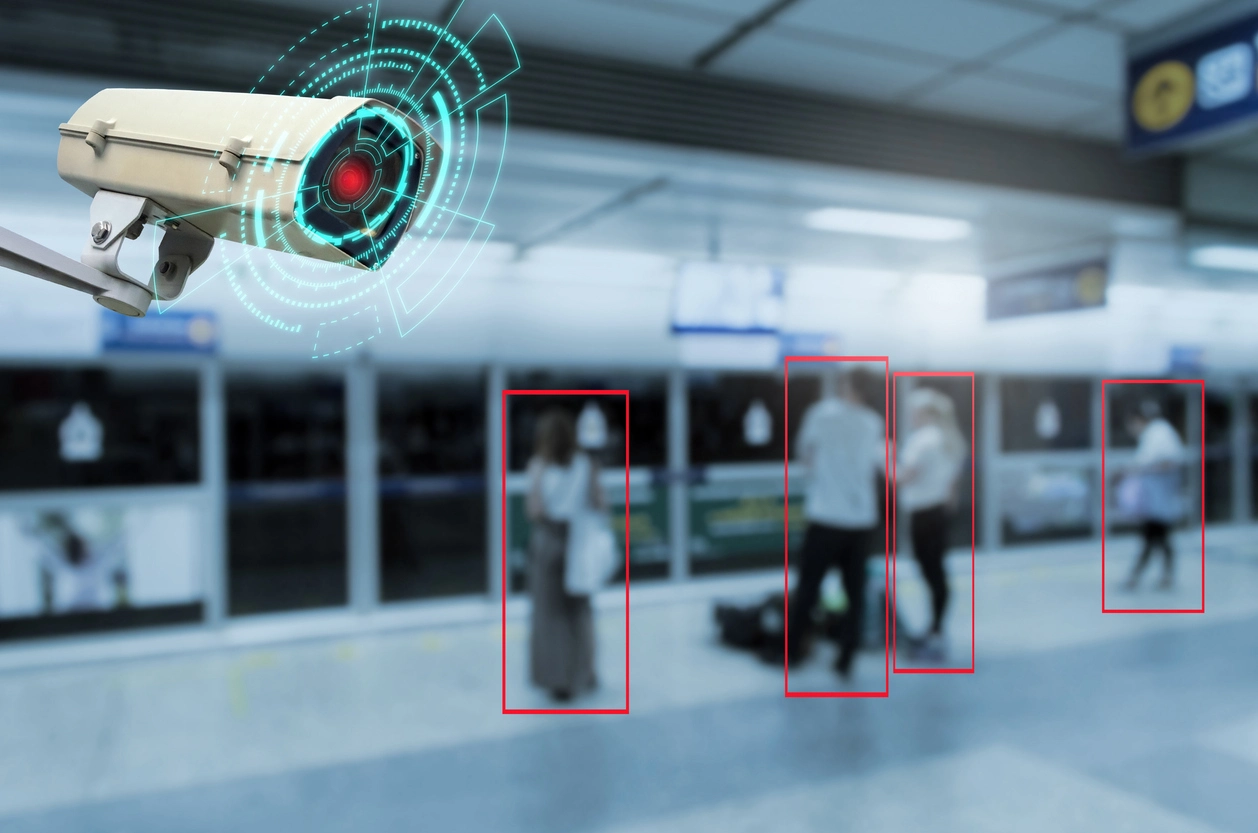 AI intrusion detection monitoring a restricted commercial security zone