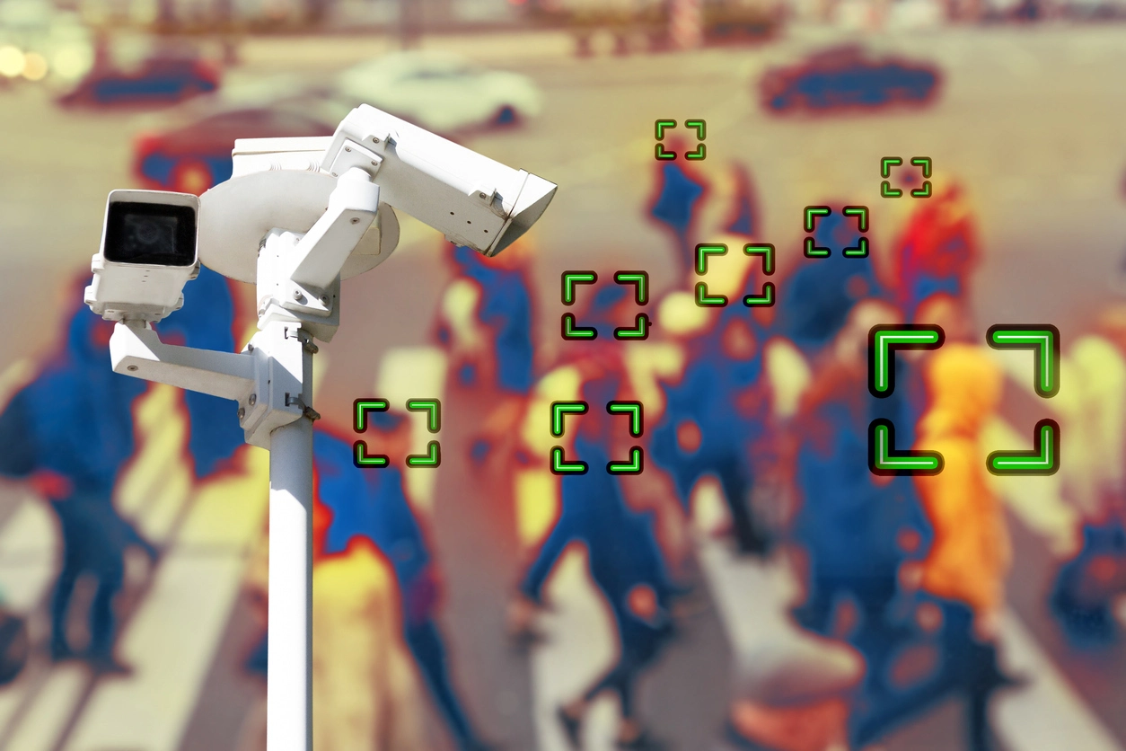 AI object detection analytics classifying activity in a monitored commercial scene