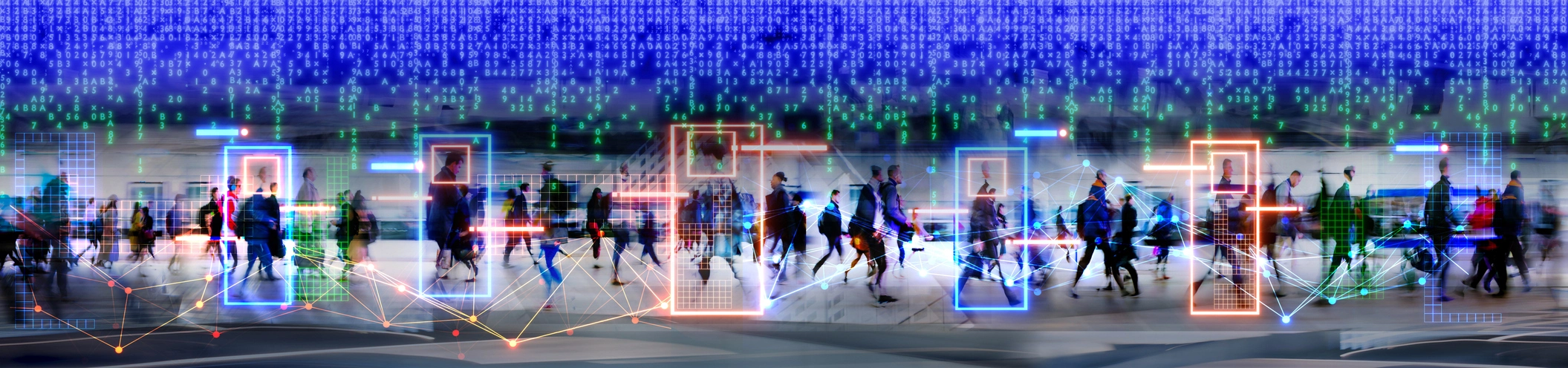Retail entrance monitored with AI people analytics