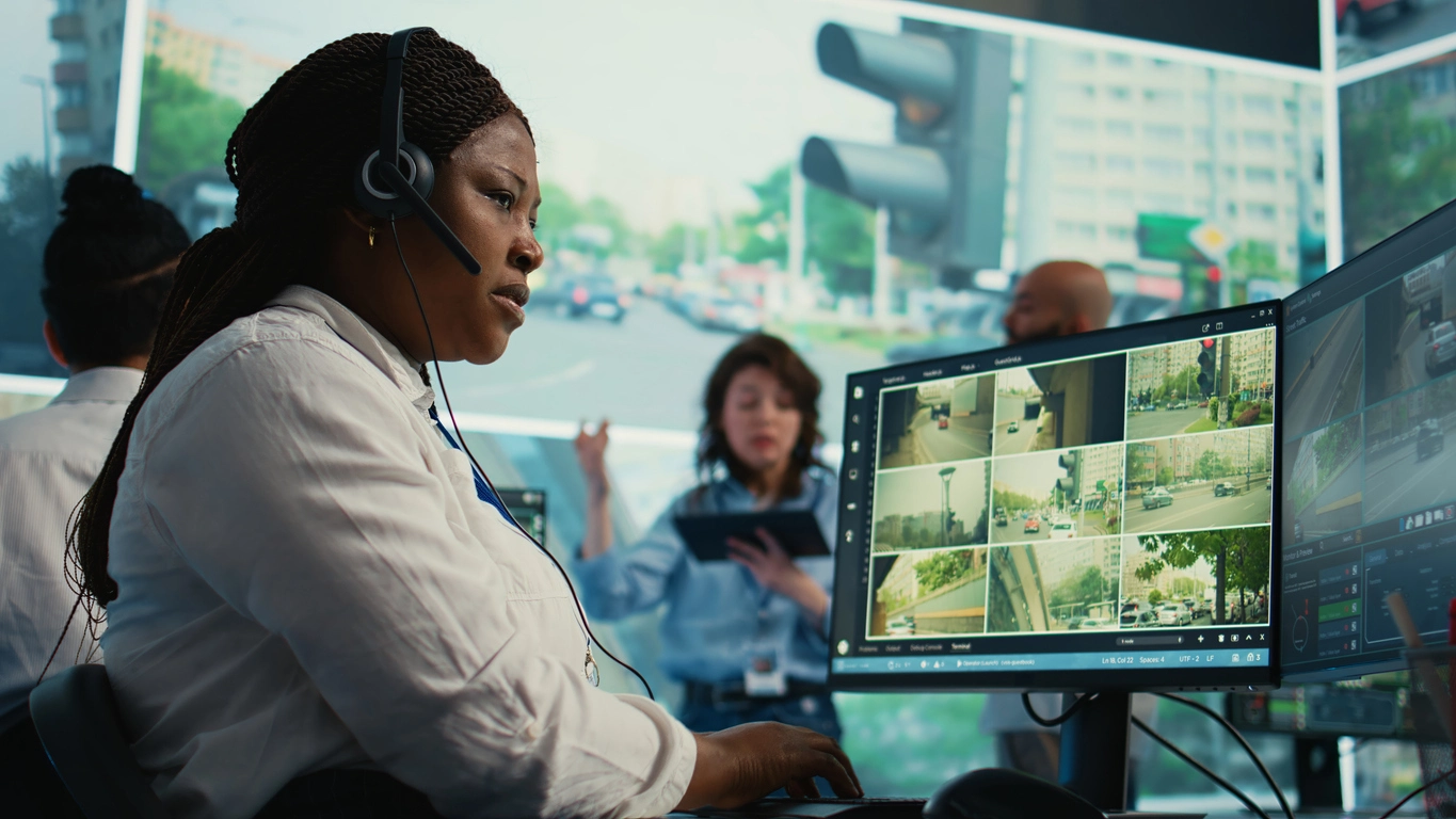commercial campus cameras managed through integrated security workflow