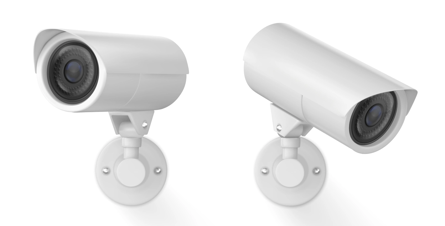 real security camera and dummy camera comparison for business surveillance planning
