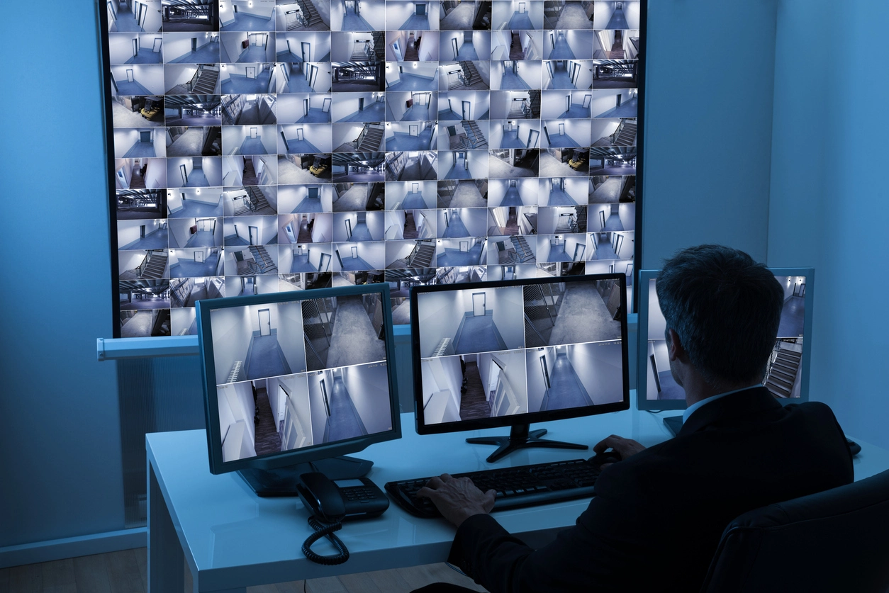 warehouse network video recorder managing multiple security cameras
