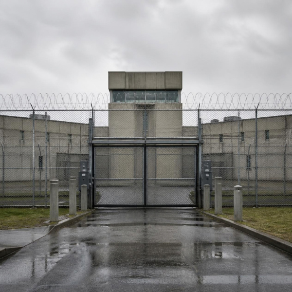 correctional facility entrance screening area