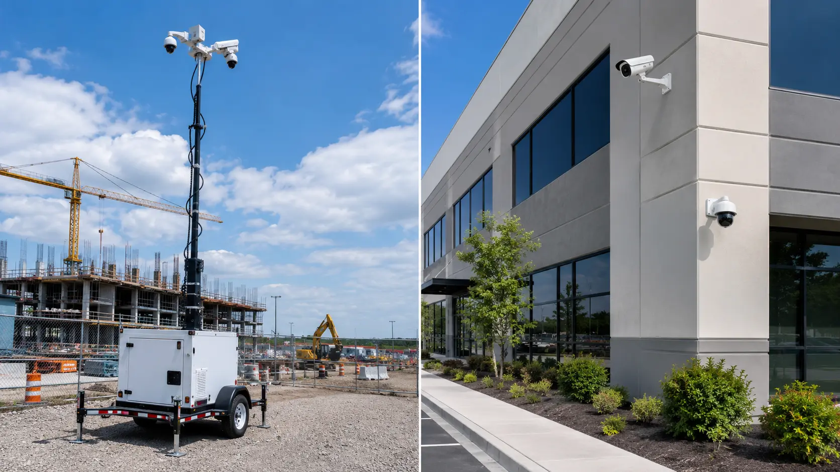 comparison of temporary security camera rental and permanent surveillance system