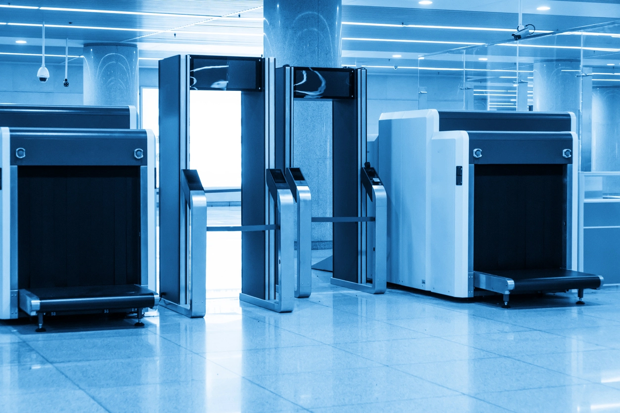 event security equipment rentals with walk through metal detectors and screening lane