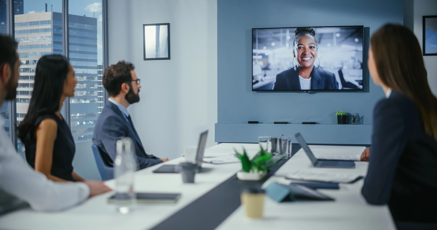 Lifesize video conferencing camera installed in business conference room